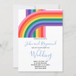 Rainbow Pride LGBT Flag Gay Wedding Einladung
