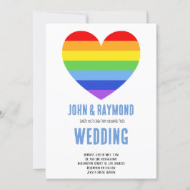 Rainbow Pride LGBT Flag Gay Wedding Einladung