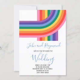 Rainbow Pride LGBT Flag Gay Wedding Einladung