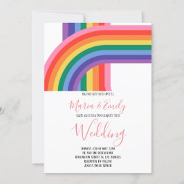 Rainbow Pride LGBT Flag Gay Wedding Einladung