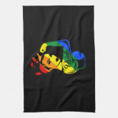 Rainbow Pride LGBT T - Shirt Geschirrtuch (Vertikal)