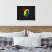 Rainbow Pride LGBT T - Shirt Leinwanddruck (Insitu (Schlafzimmer))