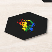 Rainbow Pride LGBT T - Shirt Untersetzer (angewinkelt)