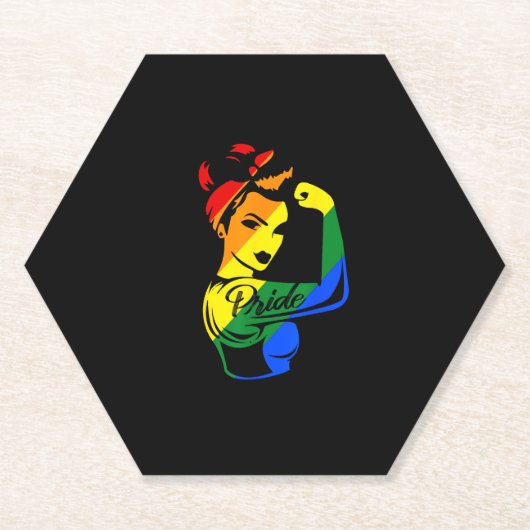 Rainbow Pride LGBT T - Shirt Untersetzer (Vorderseite)