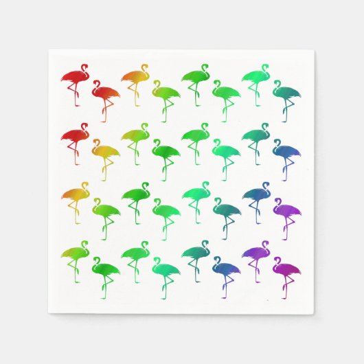 Rainbow Pride LGBTQ Flamingos Muster Serviette (Vorderseite)