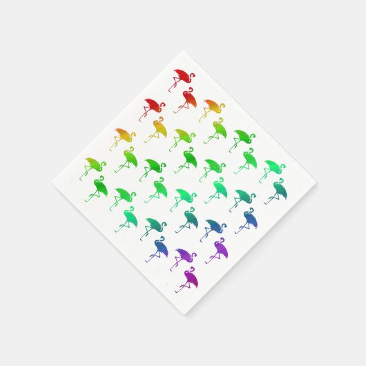 Rainbow Pride LGBTQ Flamingos Muster Serviette (Ecke)