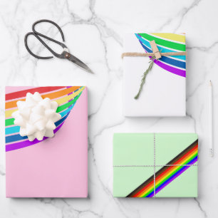 Rainbow Pride Lgbtq+ Geschenkpapier Set
