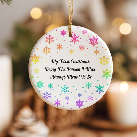 Rainbow Pride LGBTQ Holiday Christmas Ornament