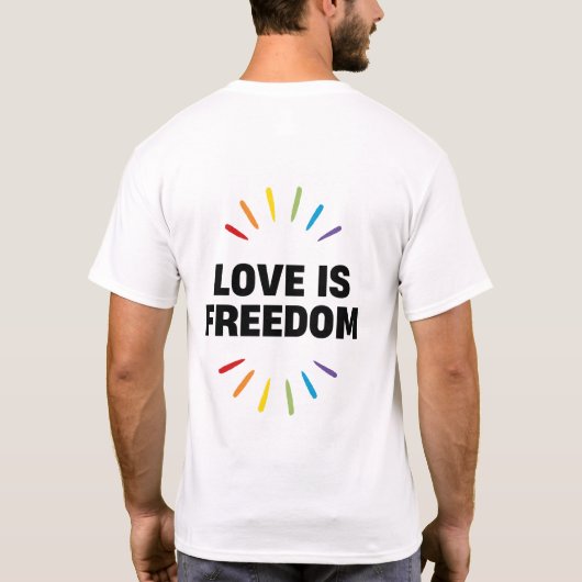 Rainbow Pride LGBTQ-Kampf für Gleichheit und T - S T-Shirt (Rückseite)