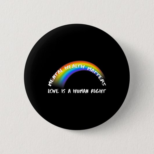 Rainbow Pride LGBTQ - Liebe ist ein Menschenrecht Button (Vorderseite)