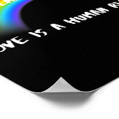 Rainbow Pride LGBTQ - Liebe ist ein Menschenrecht Poster (Ecke)