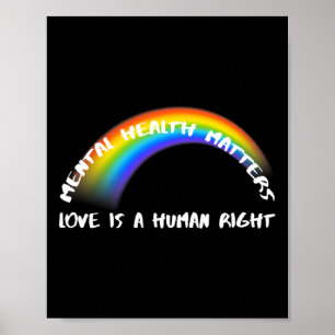 Rainbow Pride LGBTQ - Liebe ist ein Menschenrecht Poster