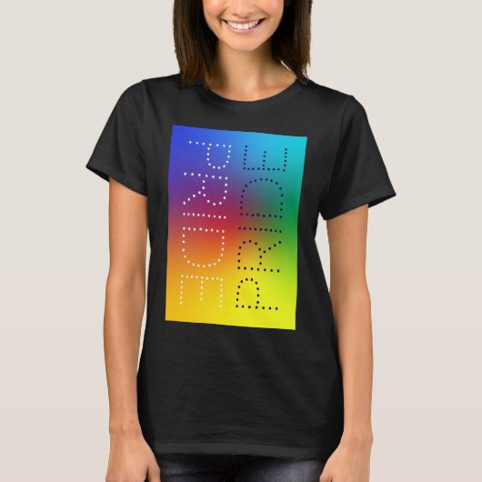Rainbow Pride Liebe Chic Maßgeschneiderte Typograf T-Shirt (Vorderseite)