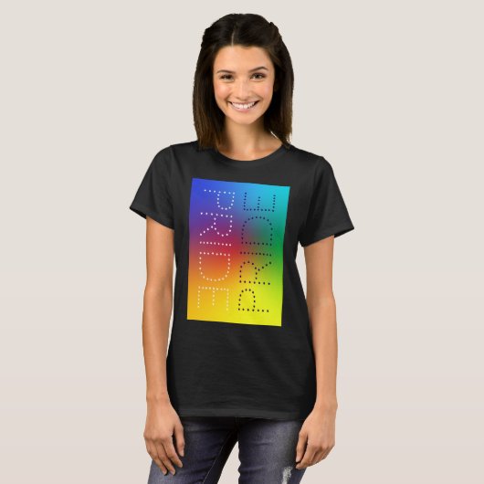 Rainbow Pride Liebe Chic Maßgeschneiderte Typograf T-Shirt (Vorne ganz)