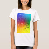 Rainbow Pride Liebe Chic Personalisiert Typografie T-Shirt (Vorderseite)