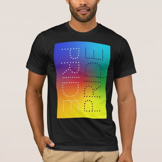 Rainbow Pride Liebe Chic Typografie T-Shirt (Vorderseite)