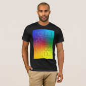 Rainbow Pride Liebe Chic Typografie T-Shirt (Vorne ganz)