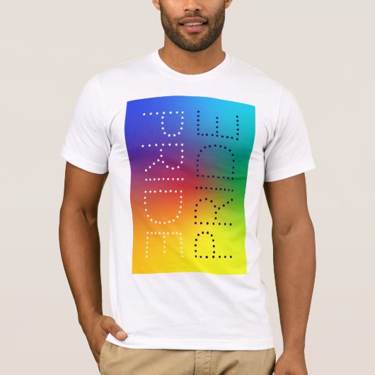 Rainbow Pride Liebe Chic Typografy Personalisiert T-Shirt (Vorderseite)