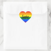Rainbow Pride Liebe Herz-Aufkleber (Tasche)