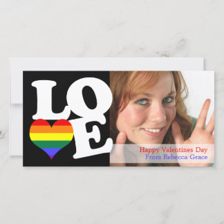 Rainbow Pride Liebe Herz Feiertagskarte