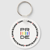 Rainbow Pride Liebe ist Liebe Schlüsselanhänger (Vorderseite)