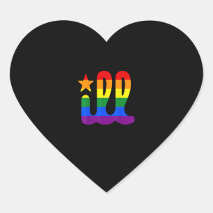 Rainbow Pride Liebe Philadelphia Philly Gay Pri Herz-Aufkleber
