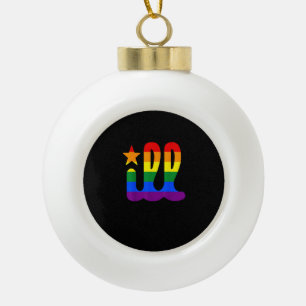 Rainbow Pride Liebe Philadelphia Philly Gay Pri Keramik Kugel-Ornament