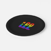 Rainbow Pride Liebe Philadelphia Philly Gay Pri Pappteller (Schrägansicht)