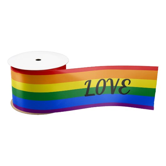 Rainbow Pride Liebe Satinband (Spule)