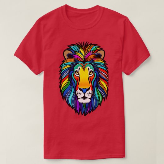 Rainbow Pride Löwe 14 T-Shirt (Design vorne)