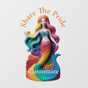 Rainbow Pride Mermaid Thunder_Cove Fensteraufkleber