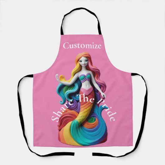 Rainbow Pride Mermaid Thunder_Cove Schürze (Vorderseite)
