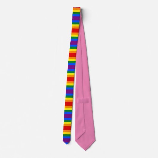 Rainbow Pride Mirrored Krawatte (Rückseite)