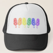 Rainbow Pride Morel Mushrooms Truckerkappe (Vorderseite)