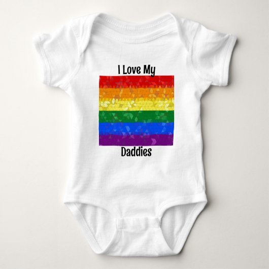 Rainbow Pride Mosaic Flag Baby Strampler (Vorderseite)