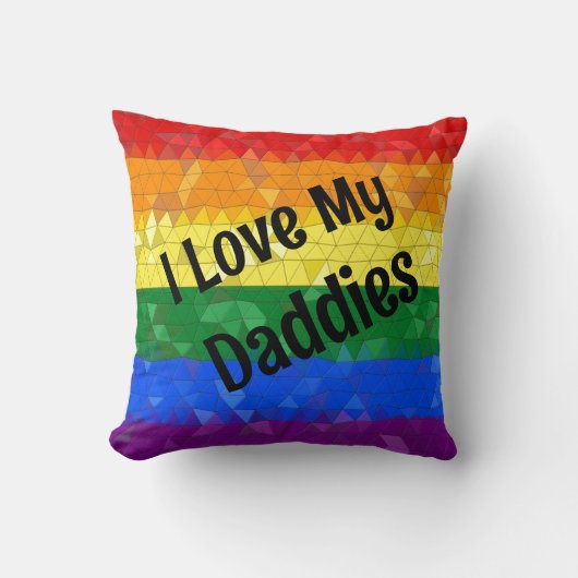 Rainbow Pride Mosaic Liebe Daddies Kissen (Vorderseite)