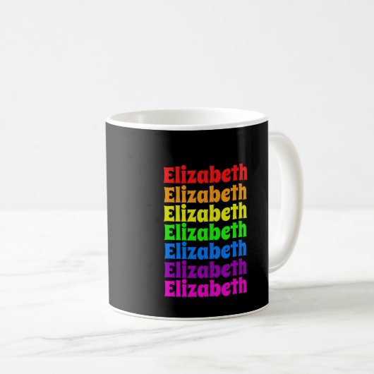 Rainbow Pride Name Kaffeetasse (VorderseiteRechts)