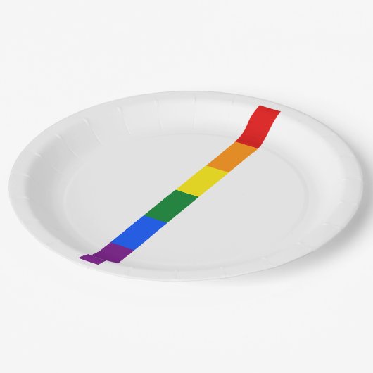 Rainbow Pride Pappteller (Schrägansicht)
