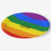 Rainbow Pride Pappteller (Schrägansicht)