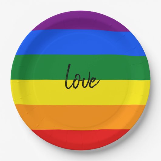 Rainbow Pride Pappteller (Vorderseite)