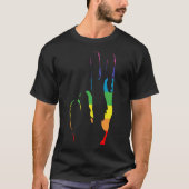 Rainbow Pride Peace Sign T-Shirt (Vorderseite)