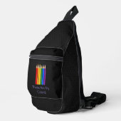 Rainbow pride pencils  crossbody bag (Rechte Ecke)
