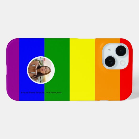 Rainbow Pride Personalisiert Handy Case (Rückseite (Horizontal))