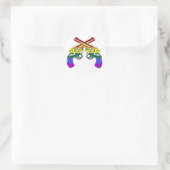 Rainbow Pride Pistols Runder Aufkleber (Tasche)