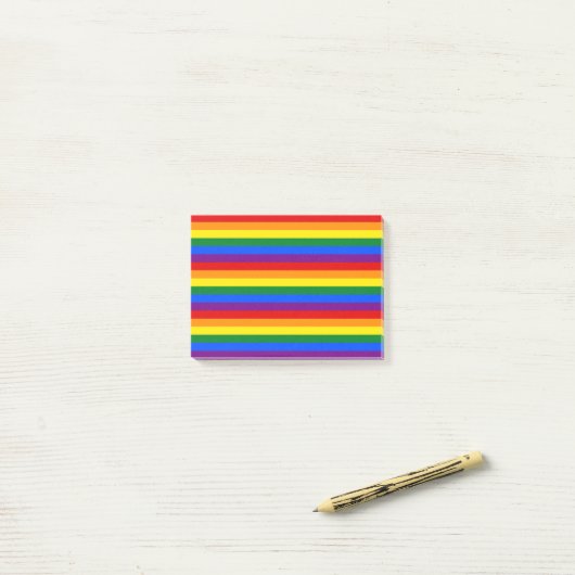 Rainbow Pride Post-it Klebezettel (Auf Schreibtisch)