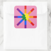 Rainbow Pride Quadratischer Aufkleber (Tasche)