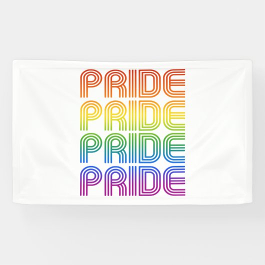 Rainbow Pride Retro Banner (Horizontal)