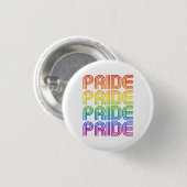 Rainbow Pride Retro Button (Vorne & Hinten)