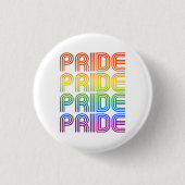 Rainbow Pride Retro Button (Vorderseite)