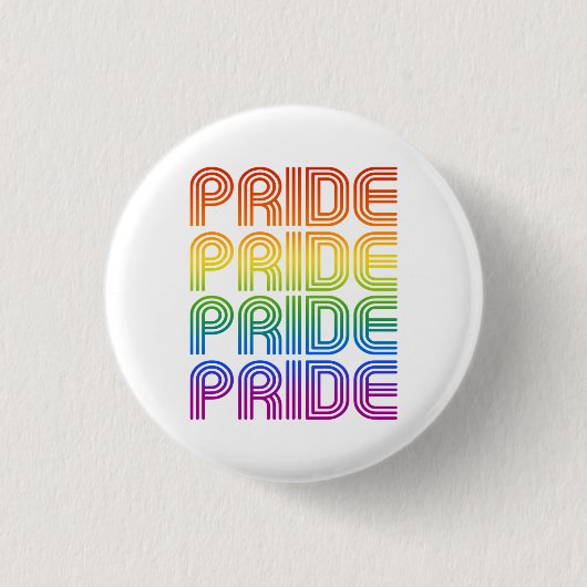 Rainbow Pride Retro Button (Vorderseite)
